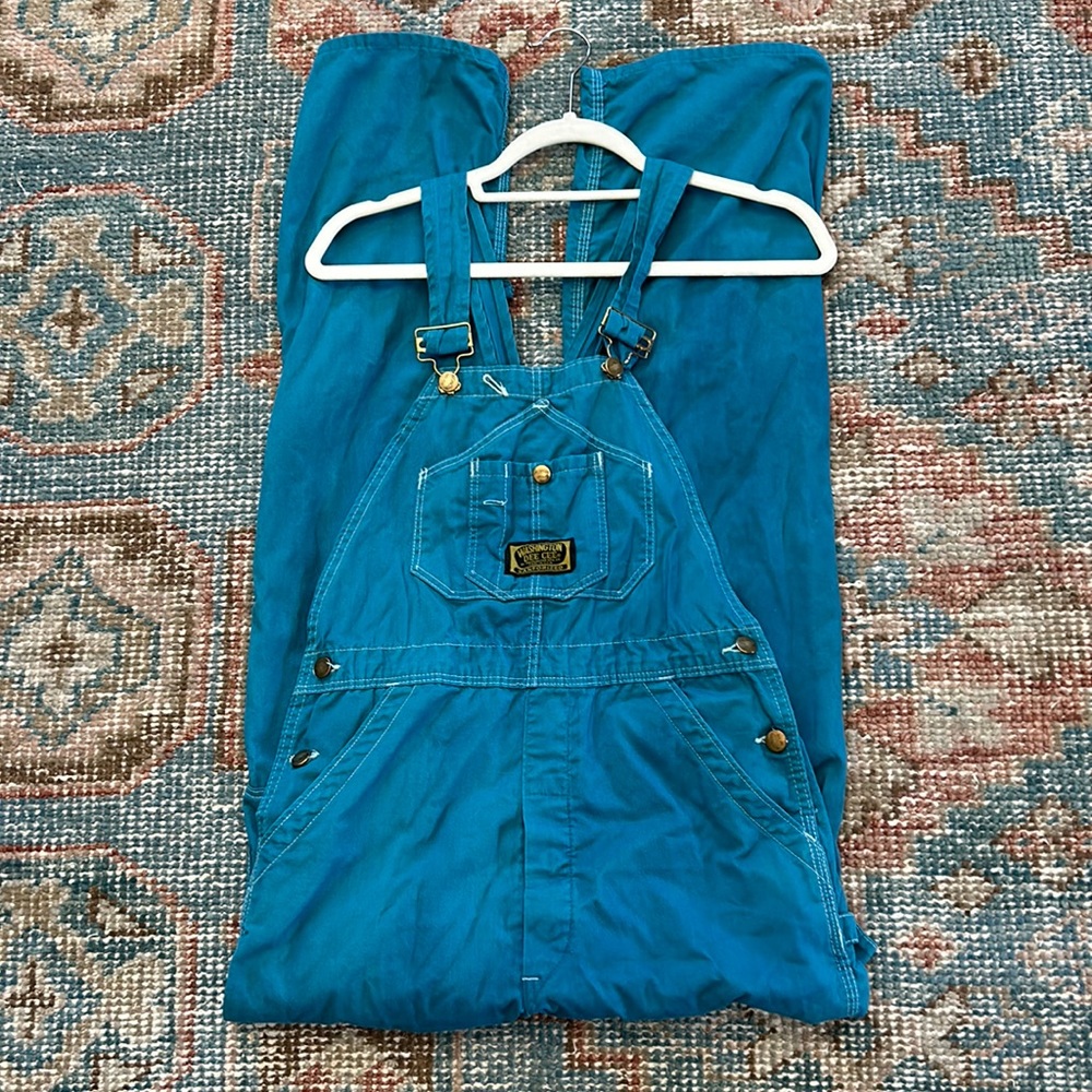 Vintage turquoise Washington Dee Cee overalls